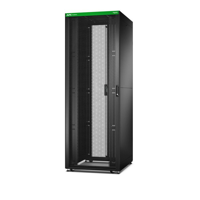 APC Easy Rack 800mm/48U/1000mm with Roof, Side panel,castors,feet and 4 Brackets, No Bottom, black