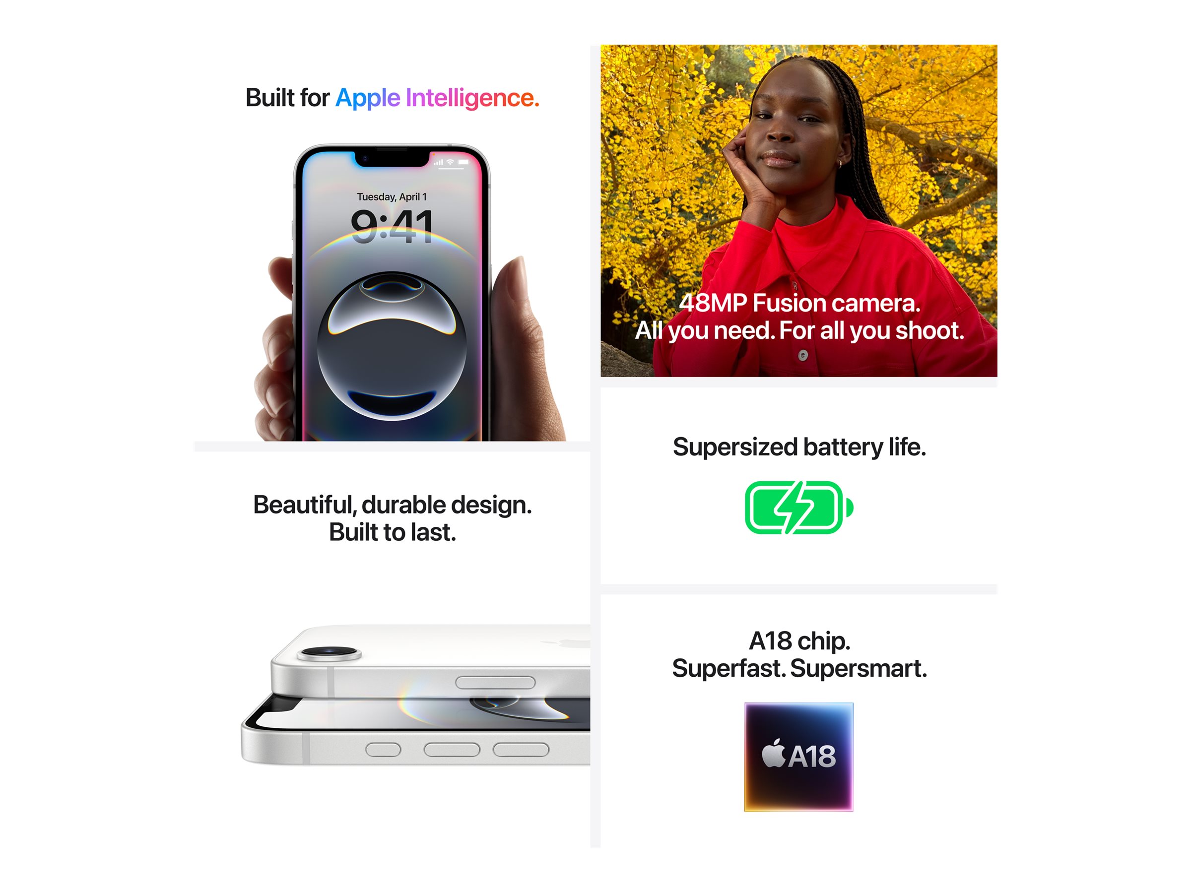APPLE iPhone 16e A18 128GB 6.1inch USB-C Black
