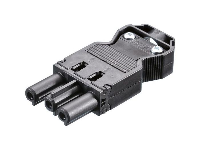 Bachmann Appliance coupling with screw terminal , for 6.5 – 10.5mm cables (H05VV, NYM), Black