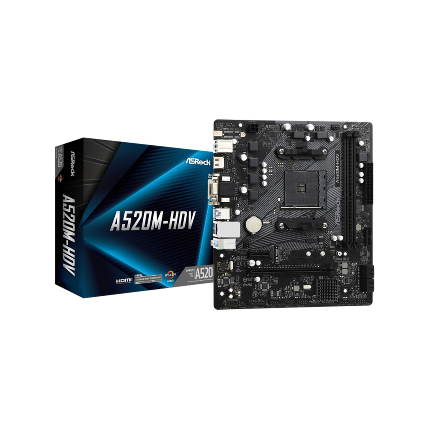 ASRock A520M-HDV Micro-ATX AM4 AMD A520
