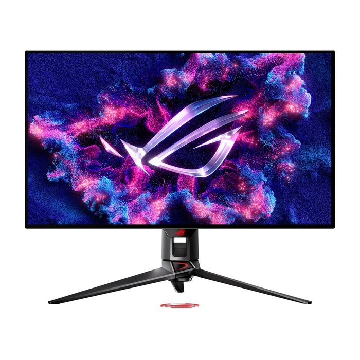 Asus ROG Swift OLED PG32UCDP gaming monitor ― 32-inch (31.5 inch viewable) WOLED panel, dual mode (4K 240Hz or FHD 480Hz), 0.03 ms (GTG), G-SYNC compatibility, custom heatsink, ASUS OLED Care, AI Assistant, VESA DisplayHDR 400 True Black, uniform brightness, 99% DCI-P3, true 10-bit color, Type-C (90 W PD), and DisplayWidget Center