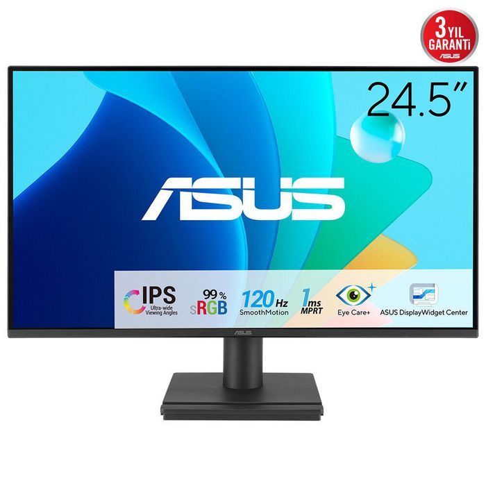Asus 24.5" Full HD 1920 x 1080 IPS, LED, 1ms, 1500:1, 16.7M, 120Hz, HDMI, VGA