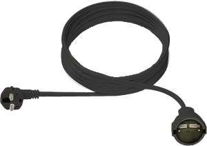 Bachmann cable, extension, socket (CEE7)->plug (CEE7), 2m, black
