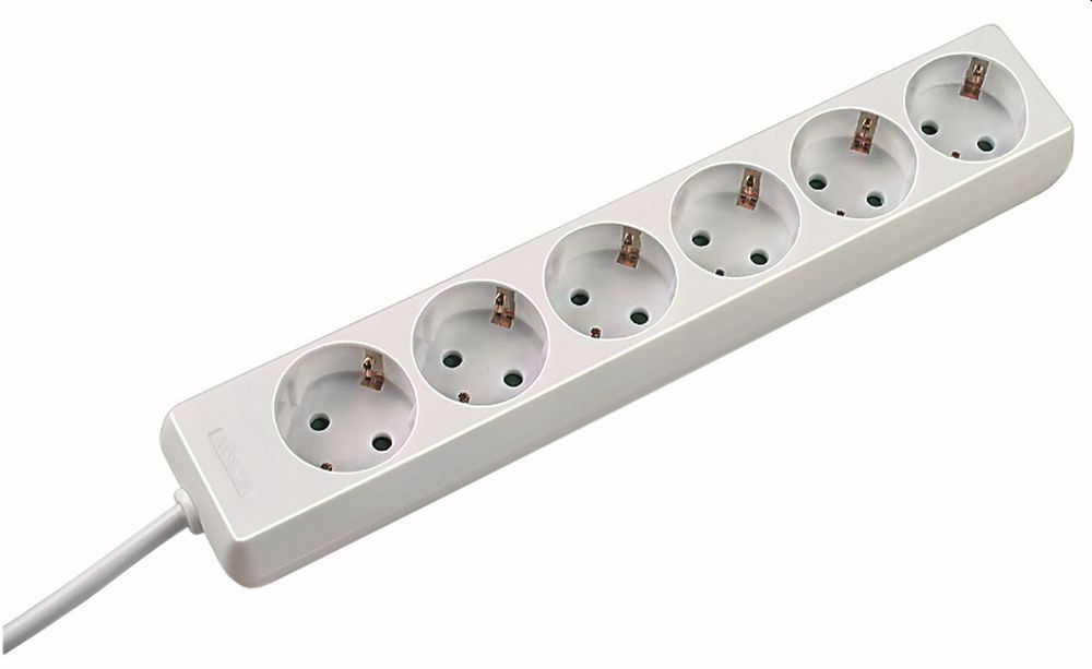 Bachmann table socket, 6xsockets (CEE7)->plugs (CEE7), 1.5m, white, SELLY