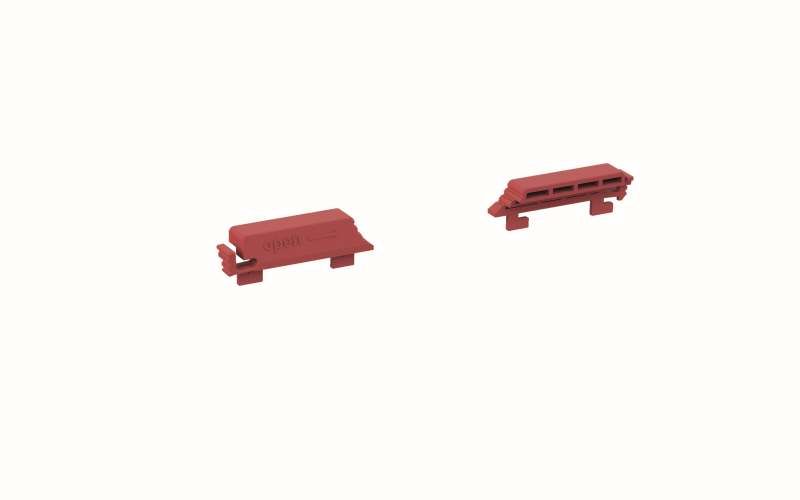 Bachmann e.g. Locking tabs red for IE C C13 PU 12 pcs.