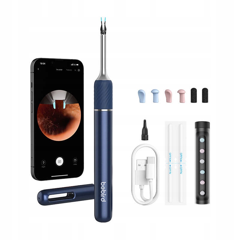 BEBIRD NOTE5 OTOSKOP Z KAMERA DO USUWANIA WOSKU NIEBIESKI