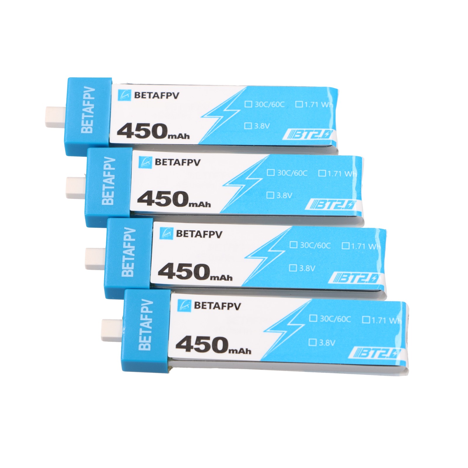 BETAFPV BATERIA BT2.0 450MAH 1S 30C HV BATTERY (4PCS)