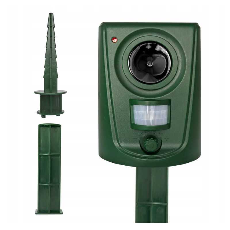 BLACK FOREST ULTRASONIC ANIMAL REPELLER WITH MOTION SENSOR 62m2 WATERPROOF