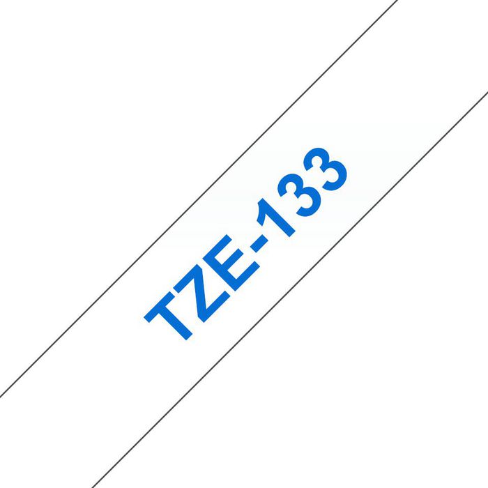 Brother Brother TZe-133 Blue On Clear Labelling Tape – 12mm wide