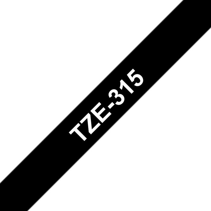 Brother Brother TZe-315 White On Black Labelling Tape – 6mm wide