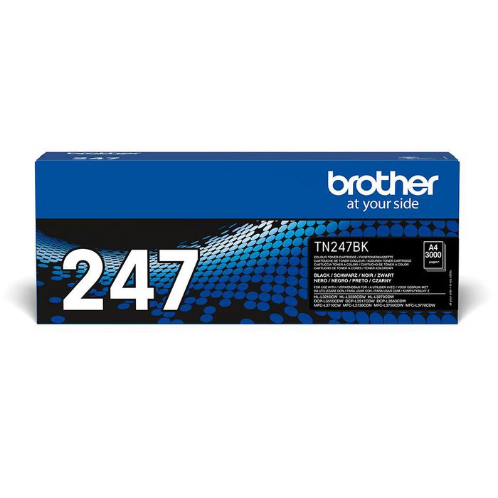 Brother The Brother TN-247BK Black Toner Cartridge. Prints up to 3,000 pages.