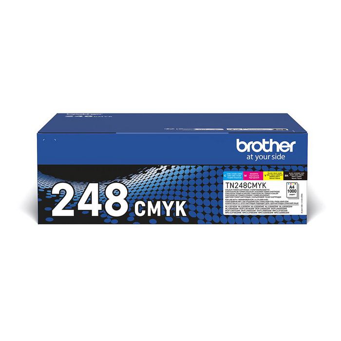 Brother The Brother TN-248VAL Toner Multipack. Each toner prints up to 1,000 pages.