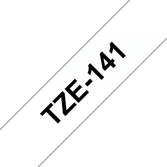 Brother Brother TZe-141 Black on Clear Labelling Tape – 18mm wide