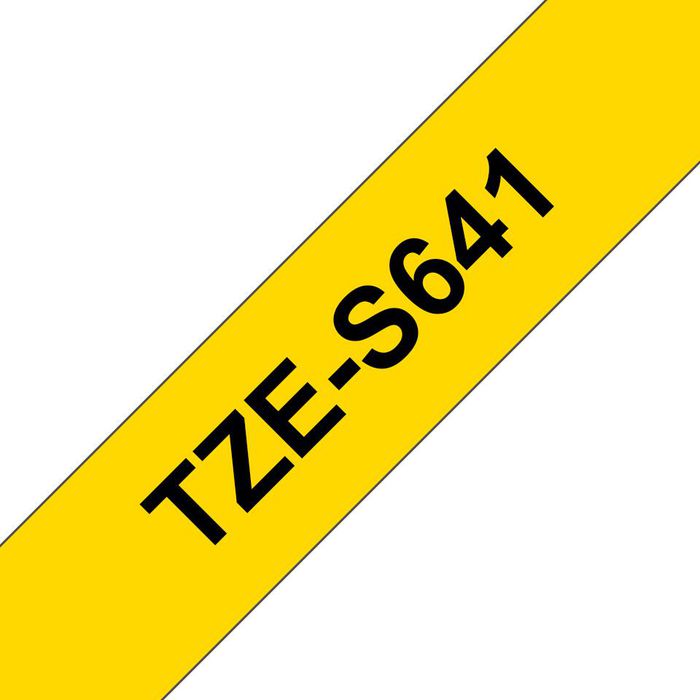 Brother Brother Pro Tape TZe-S641 Strong adhesive tape - Black on Yellow, 18mm
