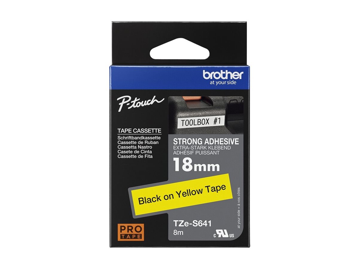 Brother TZE-S641 label-making tape Black on yellow TZ