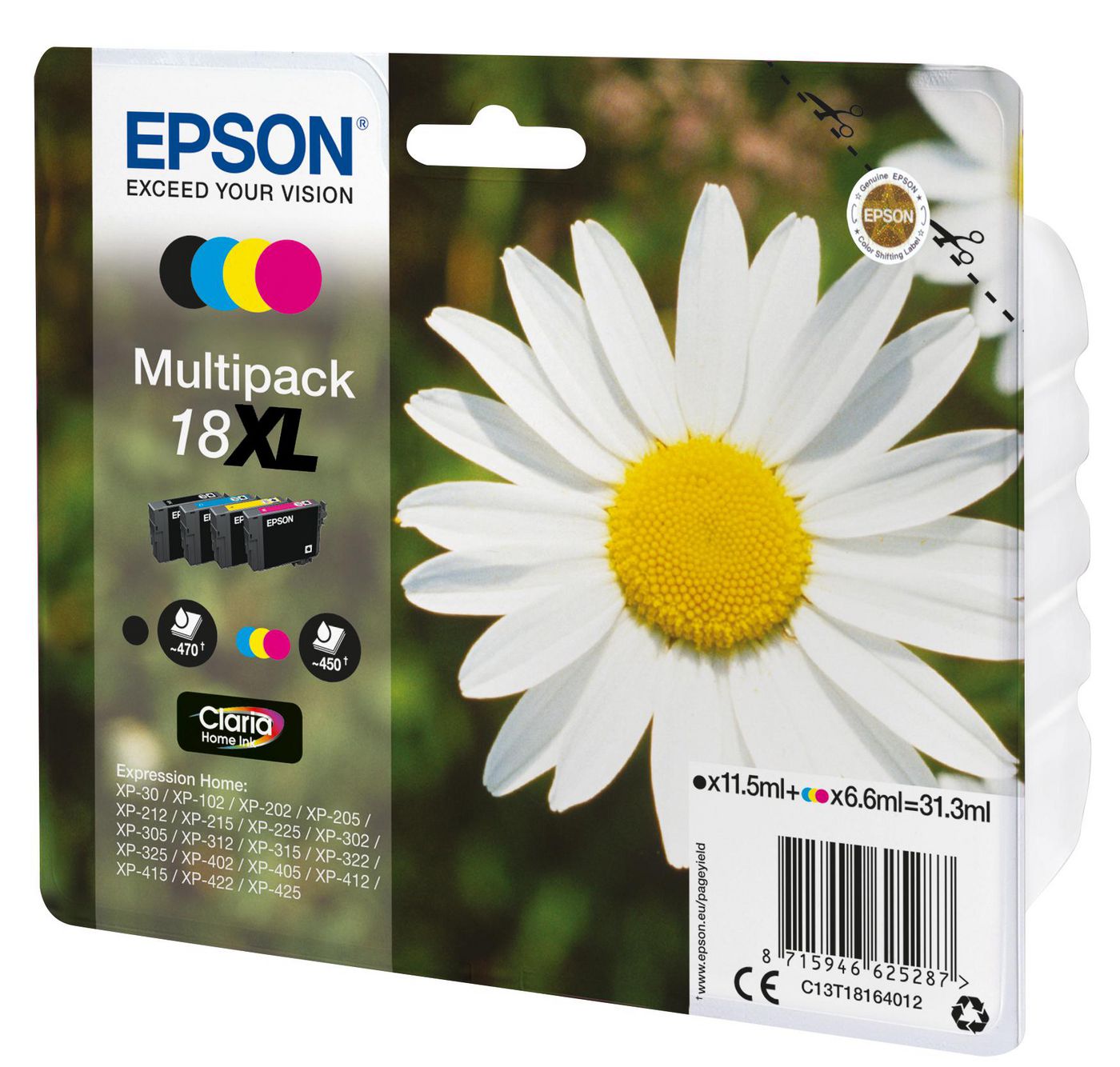 Ink/18XL Daisy 6.6ml CMY 11.5ml BK