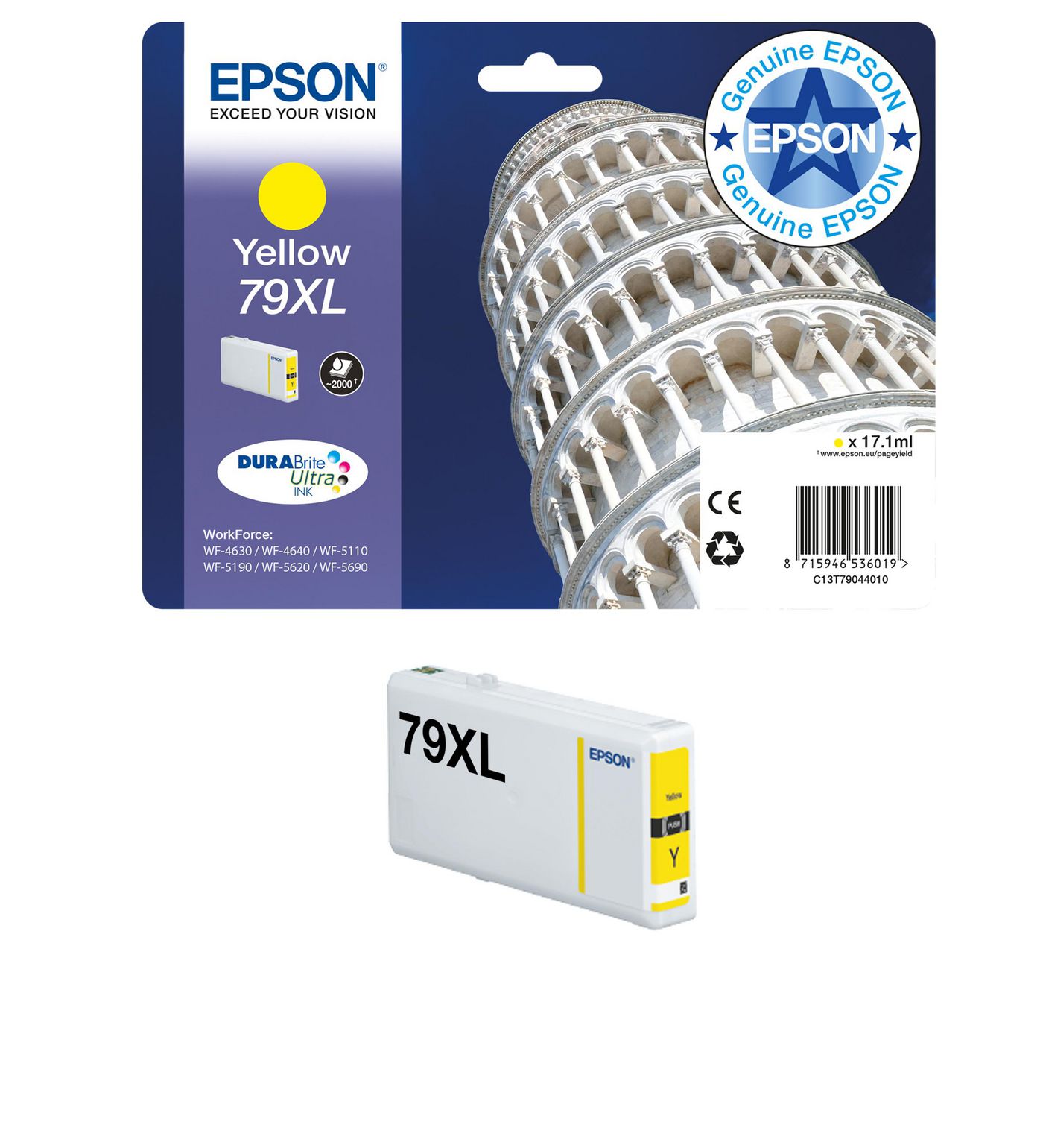Epson Tower of Pisa Singlepack Magenta 79XL DURABrite Ultra Ink