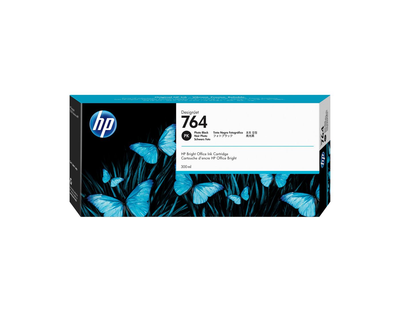 HP 764 300-ml Photo Black DesignJet Ink Cartridge
