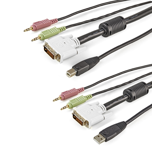 CABLE KVM 1.8M 4 EN 1 DVI-I USB AUDIO Y MICROFONO PARA SWITCH IN