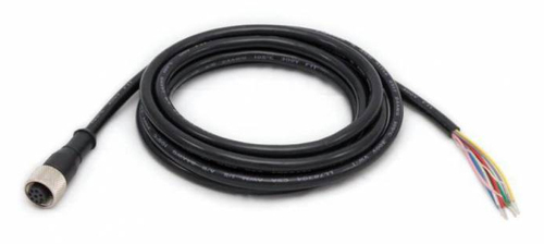 CABLE POWER 5M 12 PIN M12 TO FLYING LEADS STANDARD FLEX