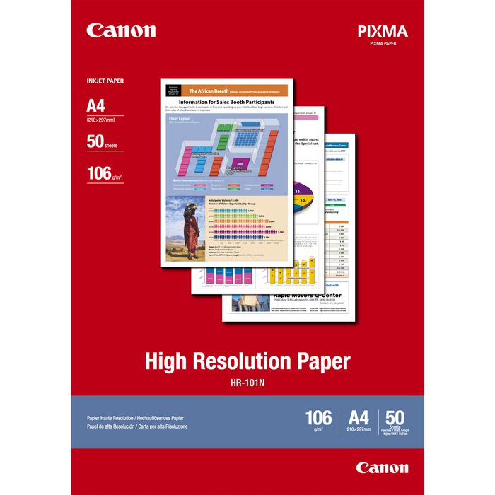 Canon HR101N PAPER A4 HIGH RESOLUTION - 50 SH NS (MSD)