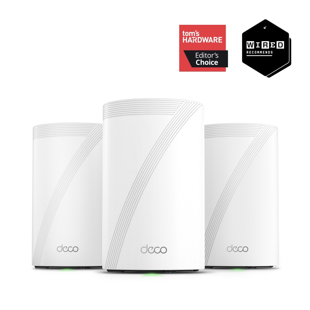 TP-Link Deco BE68 BE14000 Tri-Band Whole Home Mesh Wi-Fi 7 System (3-pack)