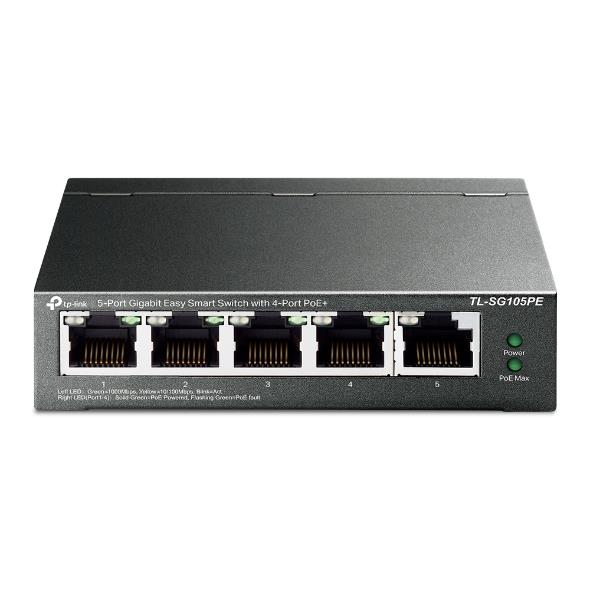 TP-Link | TL-SG105PE | Managed Switch | 5x Port | 1Gbit/s | 65W PoE