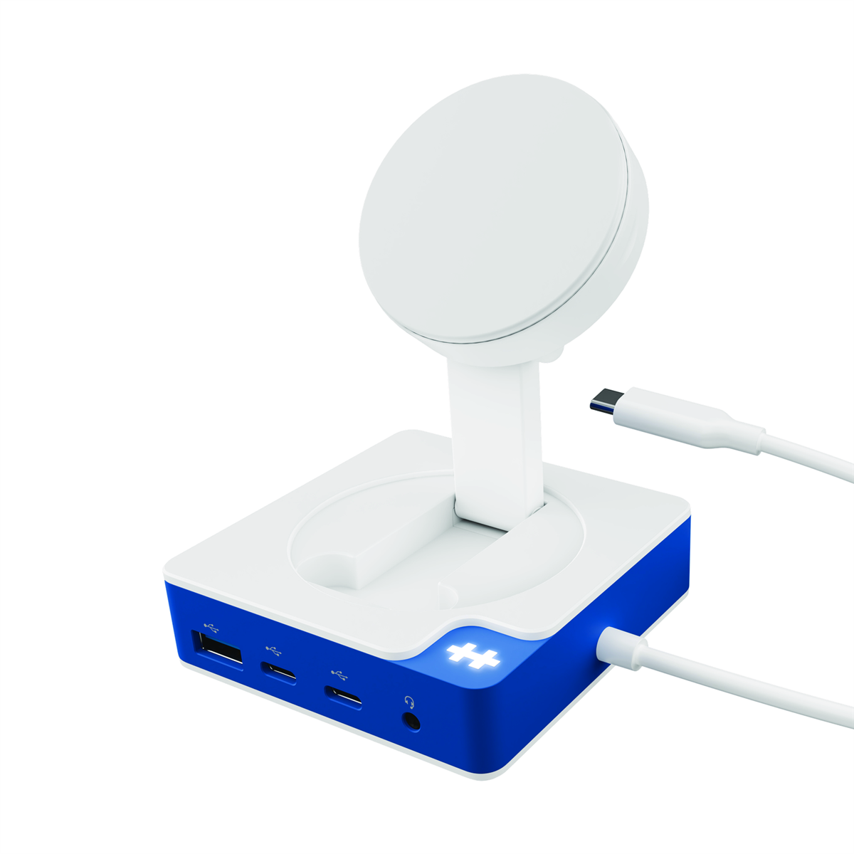 Hyper HyperDrive Flex MagCharge USB-C Hub - White/Blue