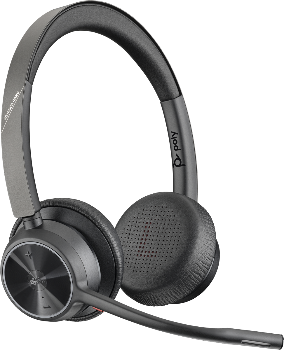 Poly HP Voyager 4320 Microsoft Teams Certified USB-C Headset +BT700 dongle | Stereo | Closed | On-ear | Wireless | Black
