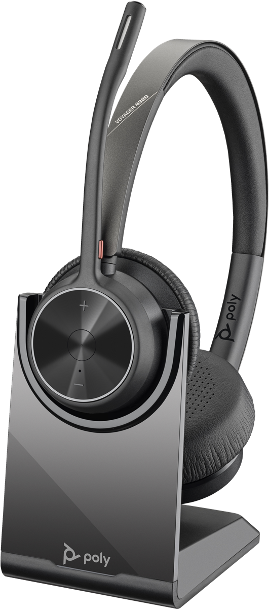 Poly HP Voyager 4320 USB-C Headset +BT700 dongle +Charging Stand | Stereo | Closed | On-ear | Wireless | Black