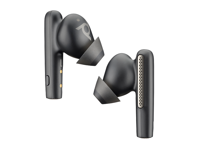 Poly HP Voyager Free 60+ UC MS Teams Certified Carbon Black Earbuds +BT700 USB-C Adapter +Touchscreen Charge Case | Black