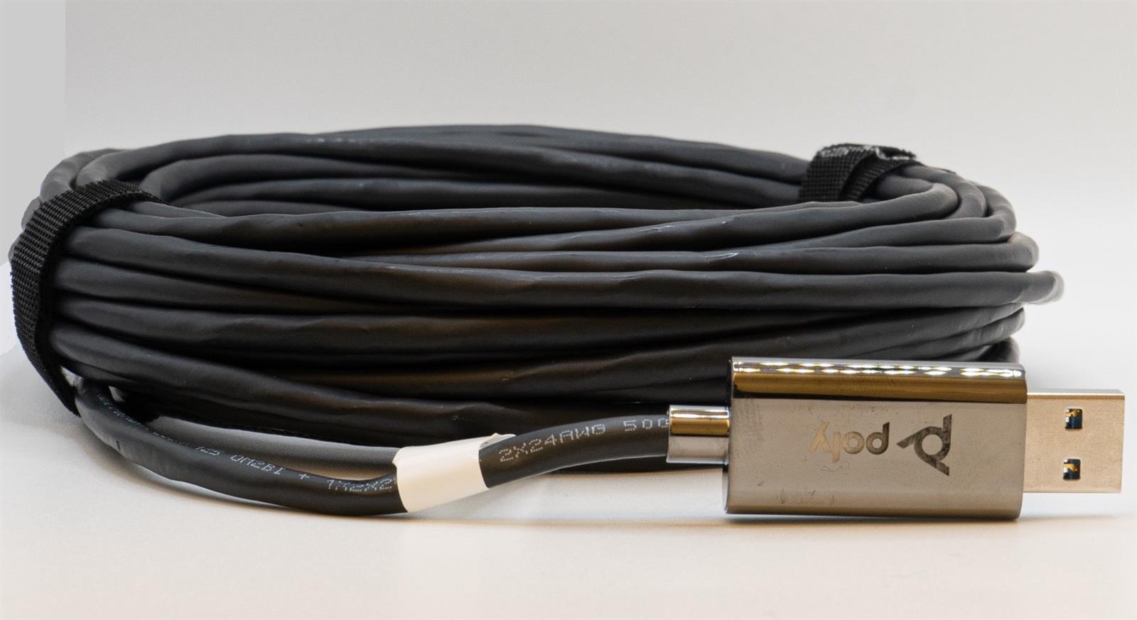Poly HP USB AOC Cable, Slim Connectors | USB-A - USB-C | 3.0 | 25m | Black