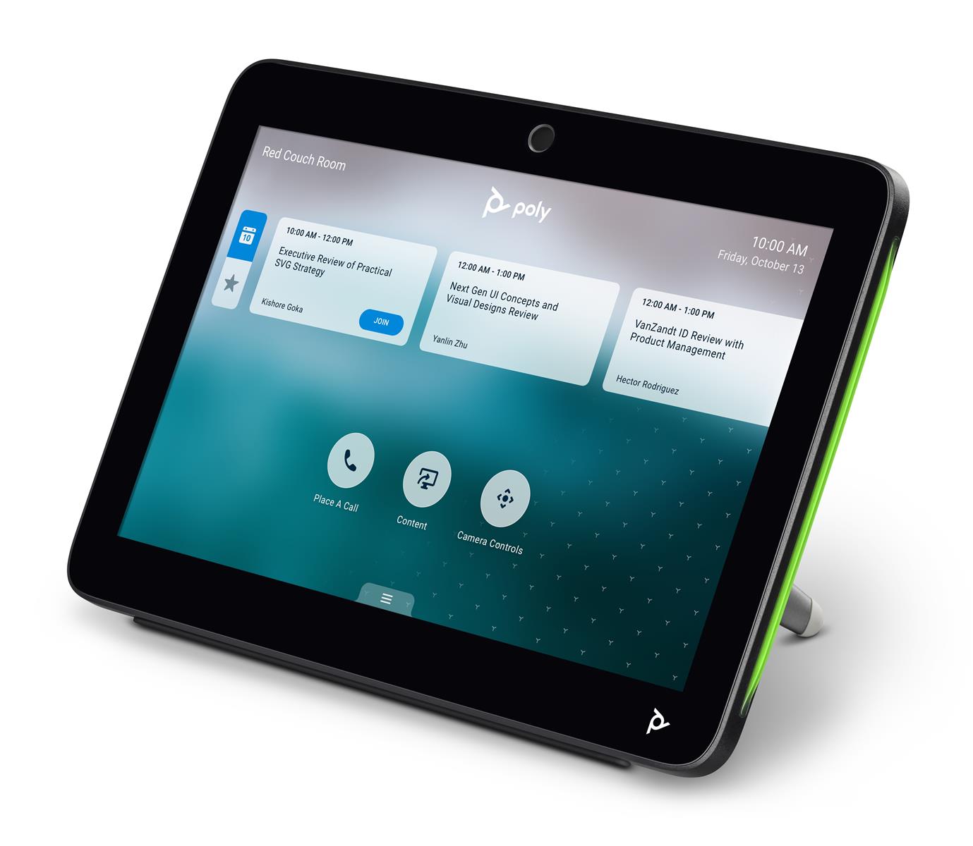 Poly HP TC10 | Two-in-one touch panel for room scheduling and meeting control | White