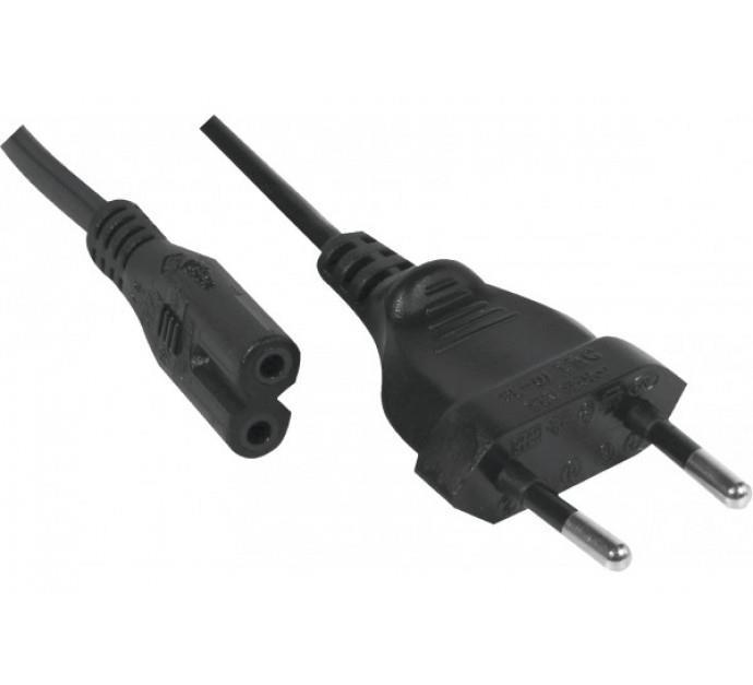 EXC | Powercord | CEE 7/16 (Europlug) - IEC C7 (Figure 8) | 5m | Black