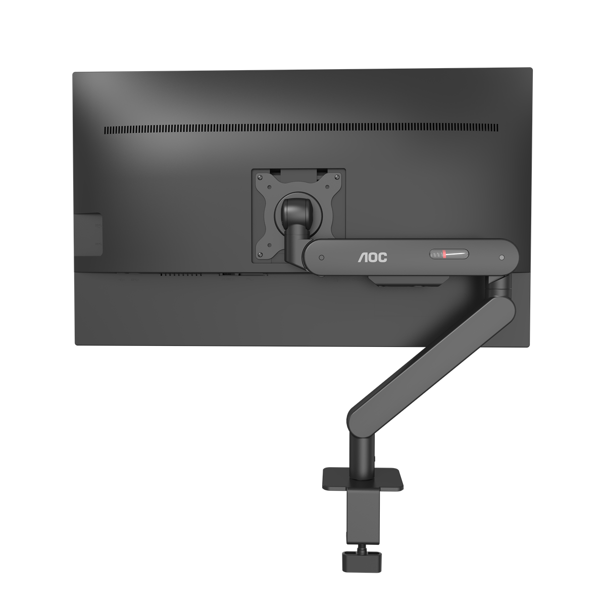 AOC AM400B | Monitor arm, single | VESA 75x75-100x100 | Max 9kg | Desk clamp | Black