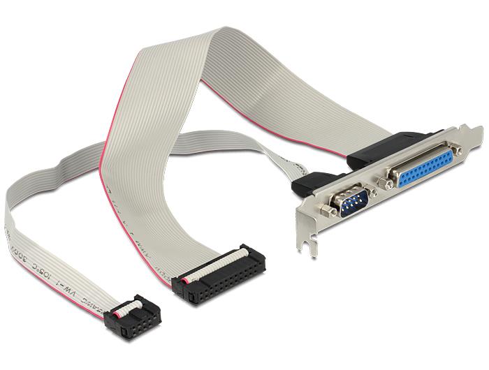 Delock slot bracket ->1 x Serial, 1 x Parallel