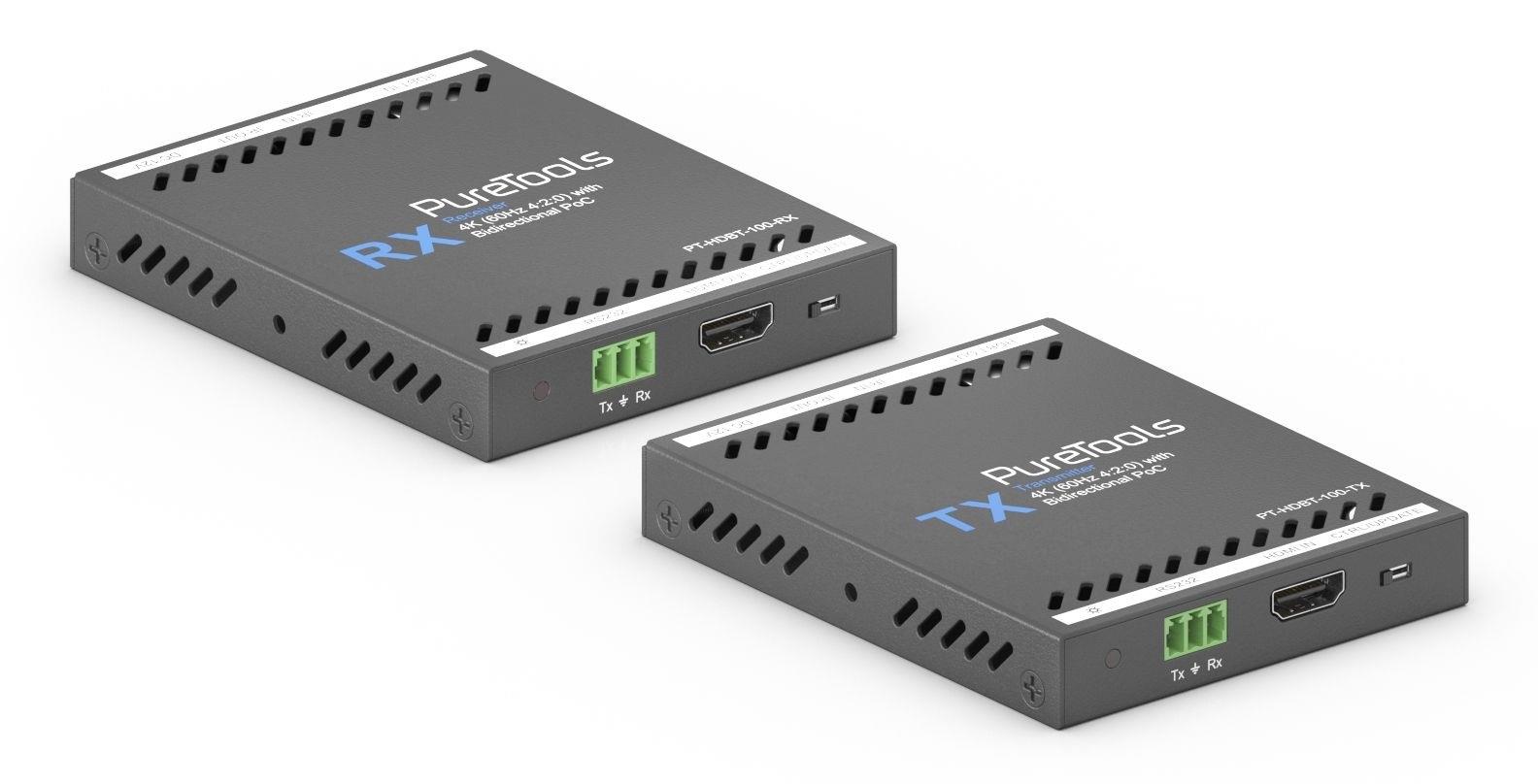 PureLink PT-HDBT-100 | 3840x2160 60Hz 4:2:0 HDBaseT 1.0 Class B Transmitter & reciever kit | Range 70m