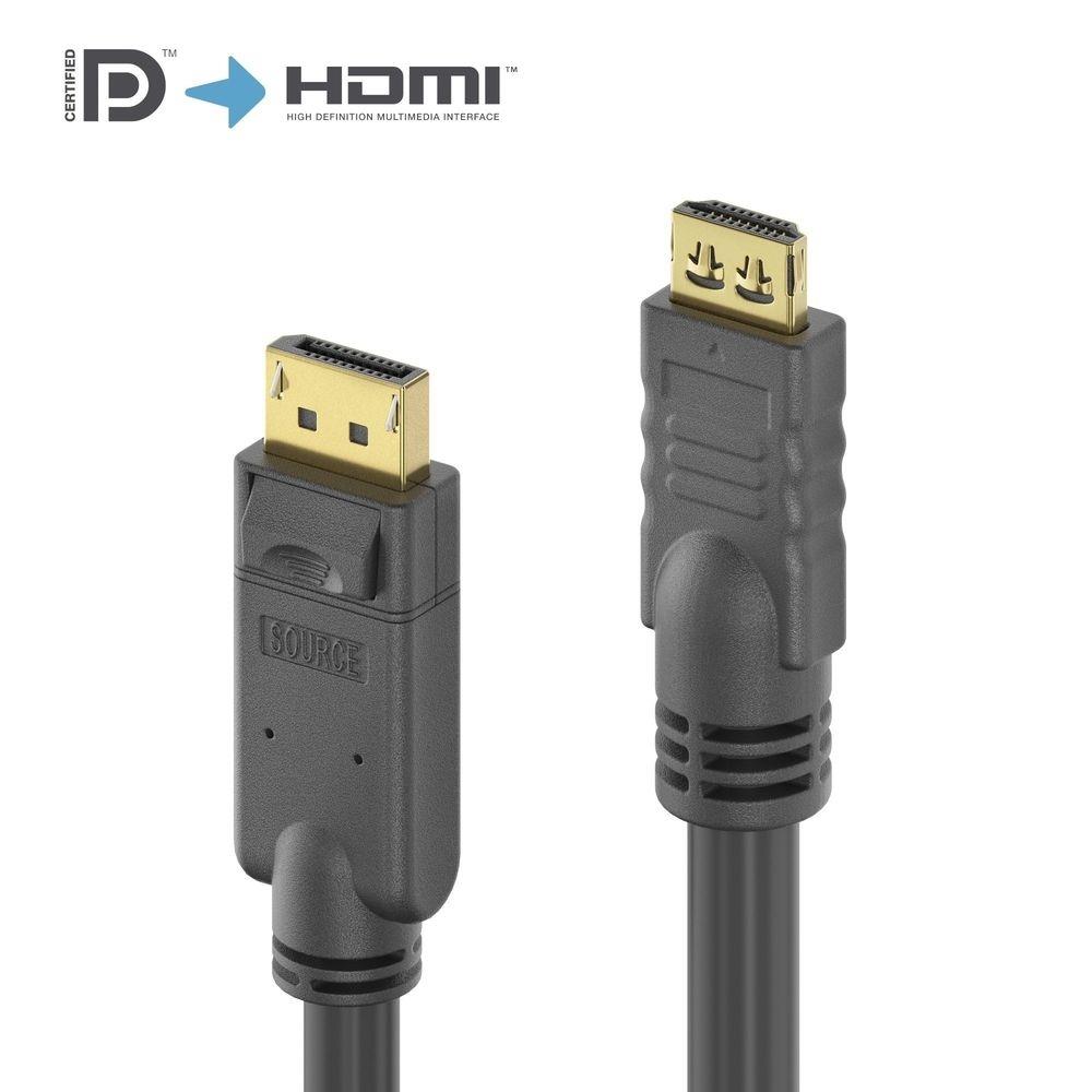 PureLink PureInstall | DisplayPort - HDMI | Max 3840x2160 60Hz 4:4:4 | Black | 3m