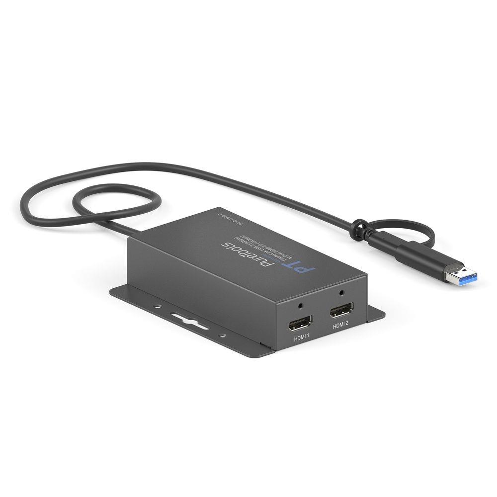 PureLink PT-C-U3HD-DL USB 3.2 Gen1 DisplayLink Converter - Dual Screen 4K 60Hz HDMI | 3840x2160 60Hz 4:4:4 | Converter