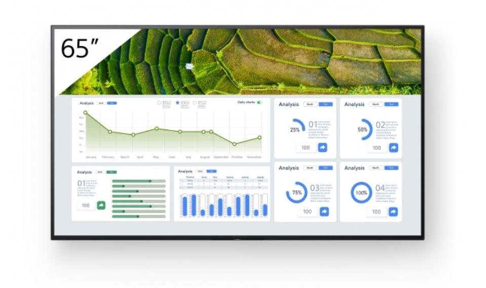 Sony FW-65BZ30L | 65" | 3840 x 2160 | 440Nits | 24/7 | Built-in speaker | Pro Mode