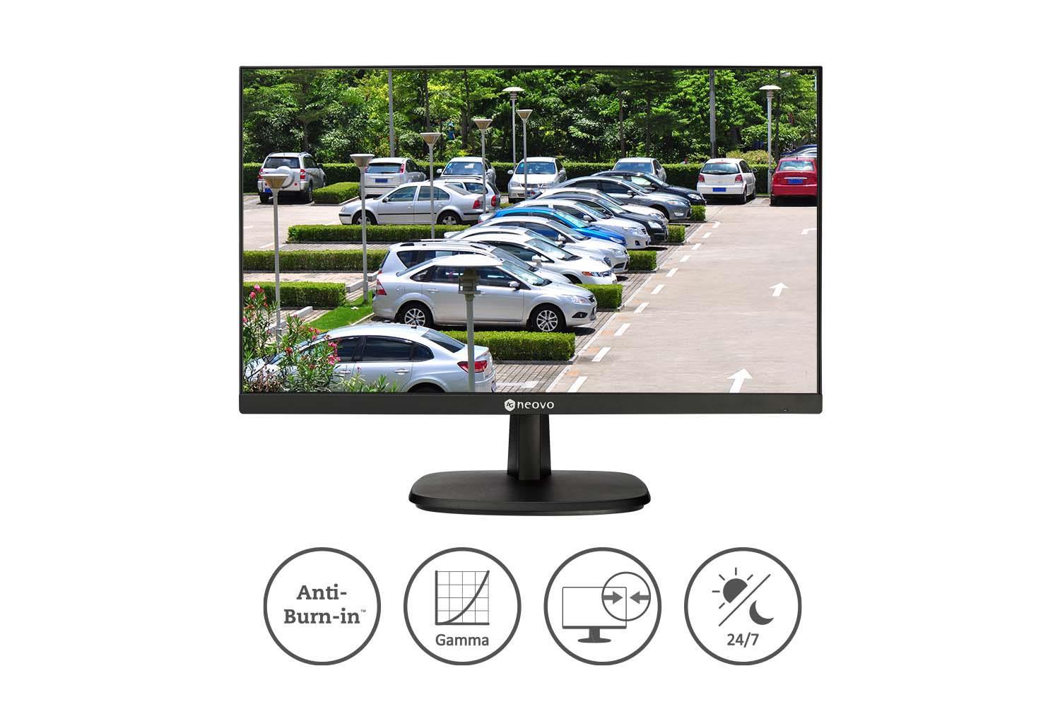 AG Neovo 23.8" SC-2402 Security Monitor | 24/7 Surveillance Monitors with BNC | 1920x1080 | 5ms | 75Hz | 3years