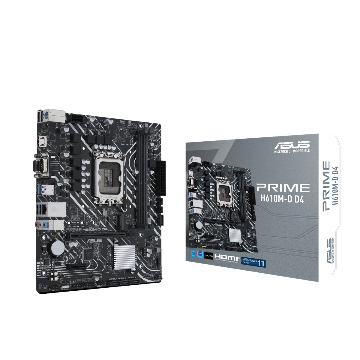 ASUS PRIME H610M-D D4 (mATX, H610, LGA 1700, DDR4)
