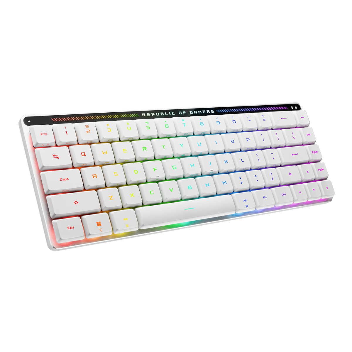 ASUS ROG FALCHION RX Low Profile 65% compact wireless gaming keyboard with RX Red Linear switches