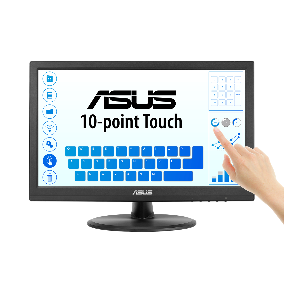 LCD ASUS 15.6" VT169HE Monitor with 10-Point Touch 1920x1080p IPS HDMI VGA