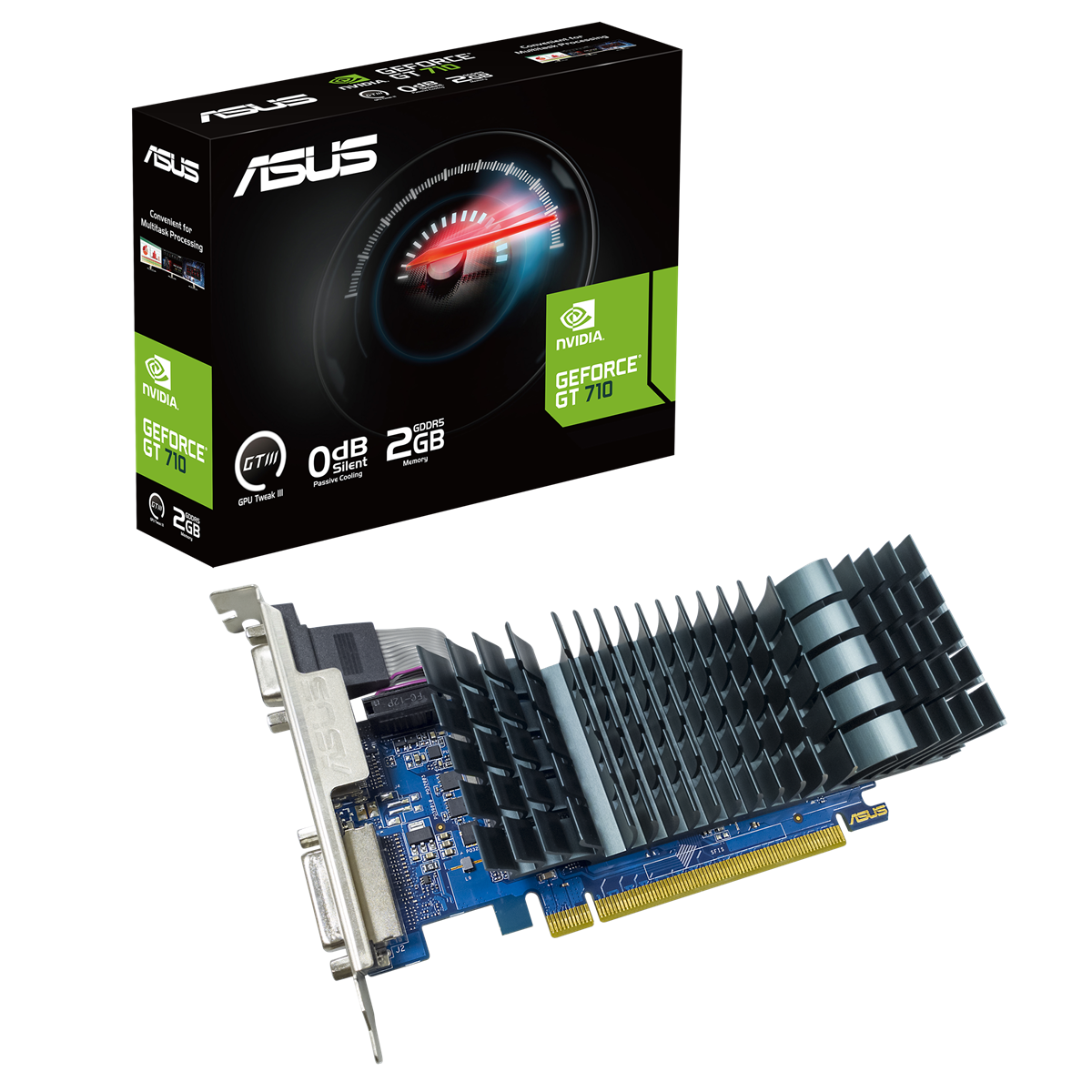 ASUS GeForce GT 710 2GB GDDR5 EVO Silent (with Low Profile Bracket) (GT710-SL-2GD5-BRK-EVO)