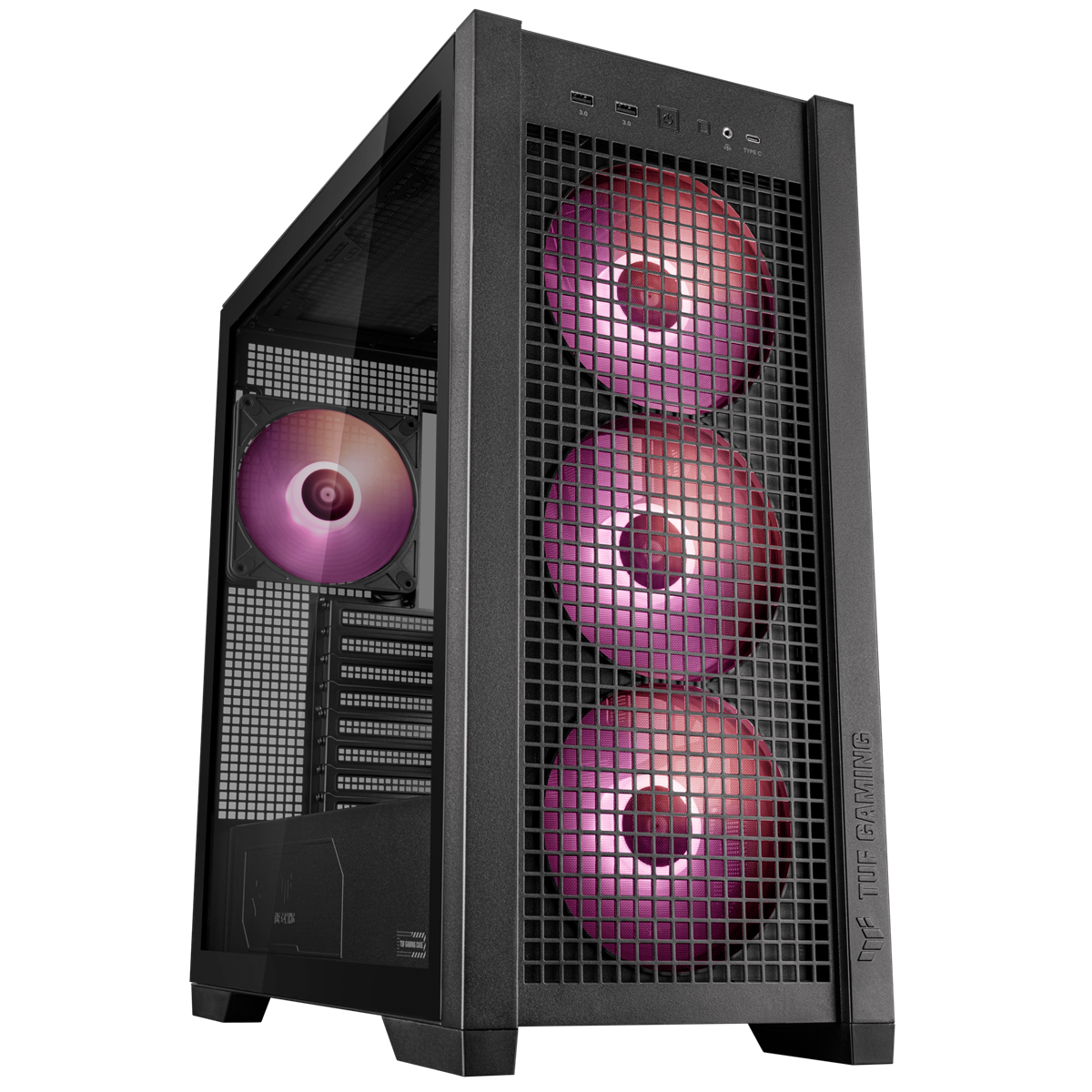 ASUS TUF Gaming GT302 TG ARGB ATX midi-tower - Black