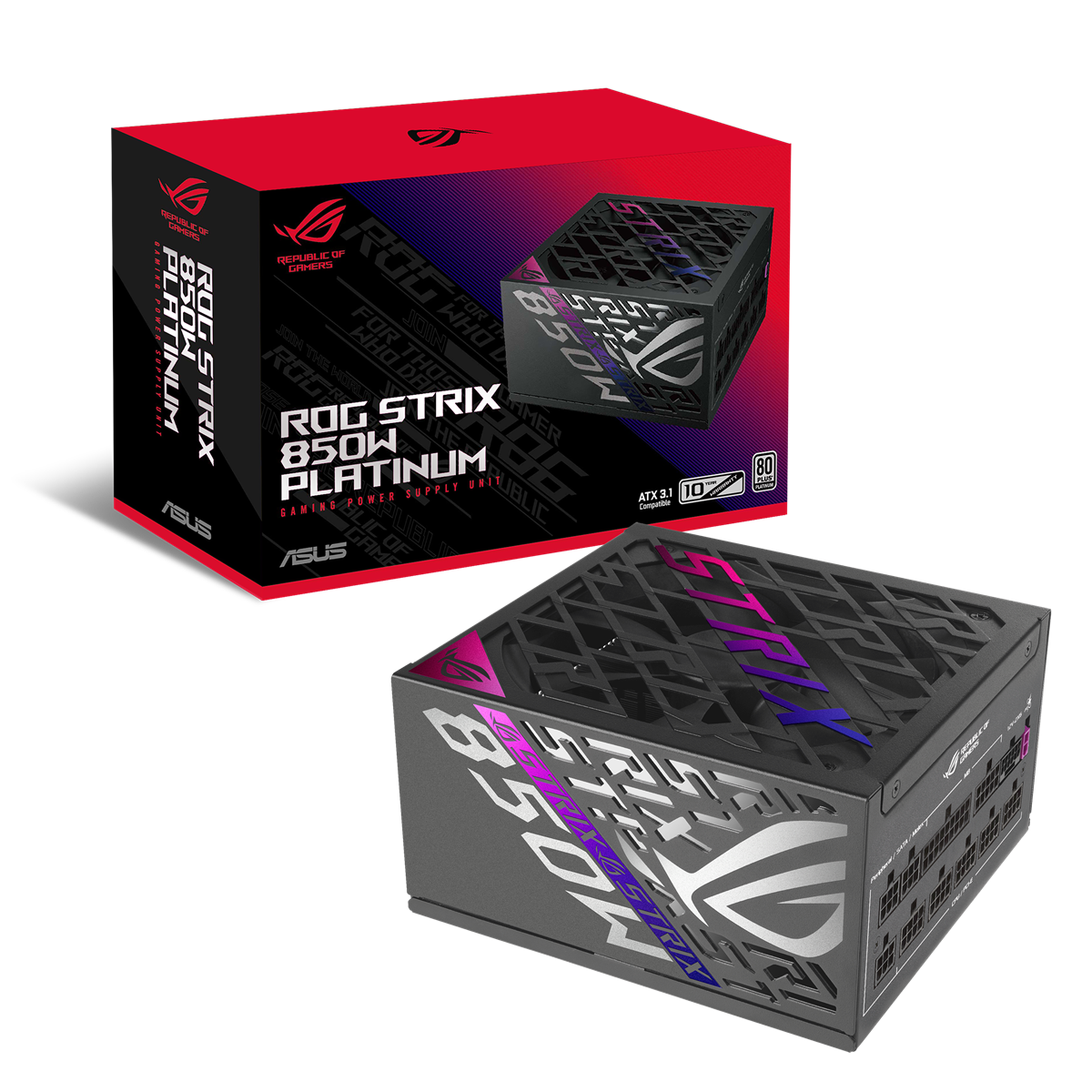 ASUS ROG STRIX 850W 80+ Platinum Fully Modular ATX 3.1 GaN MOSFET