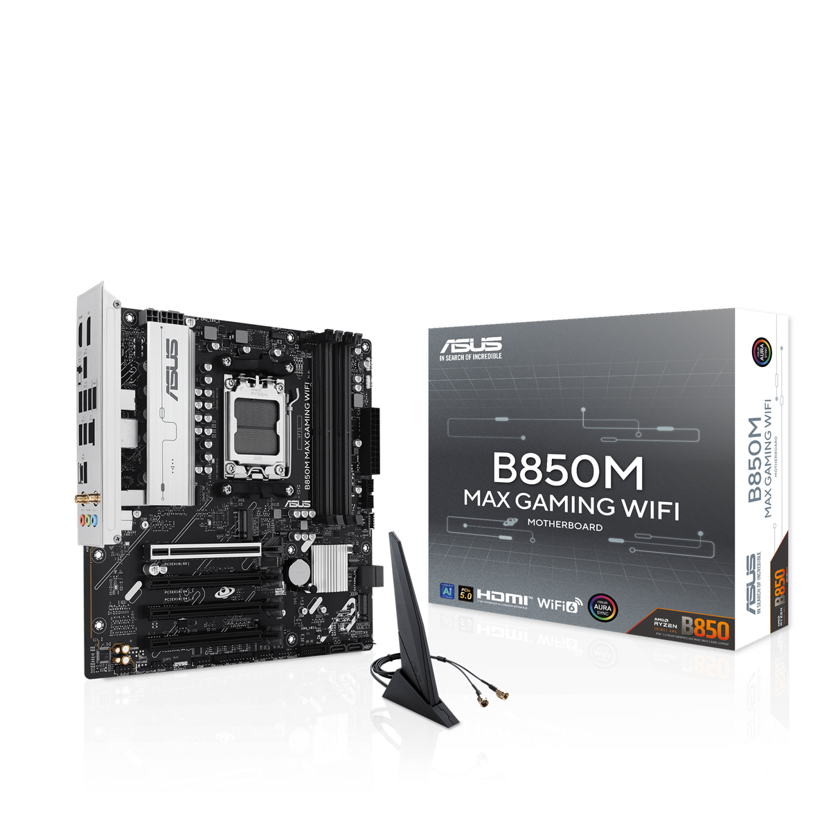 ASUS B850M MAX GAMING WIFI (mATX, B850, AM5, DDR5)