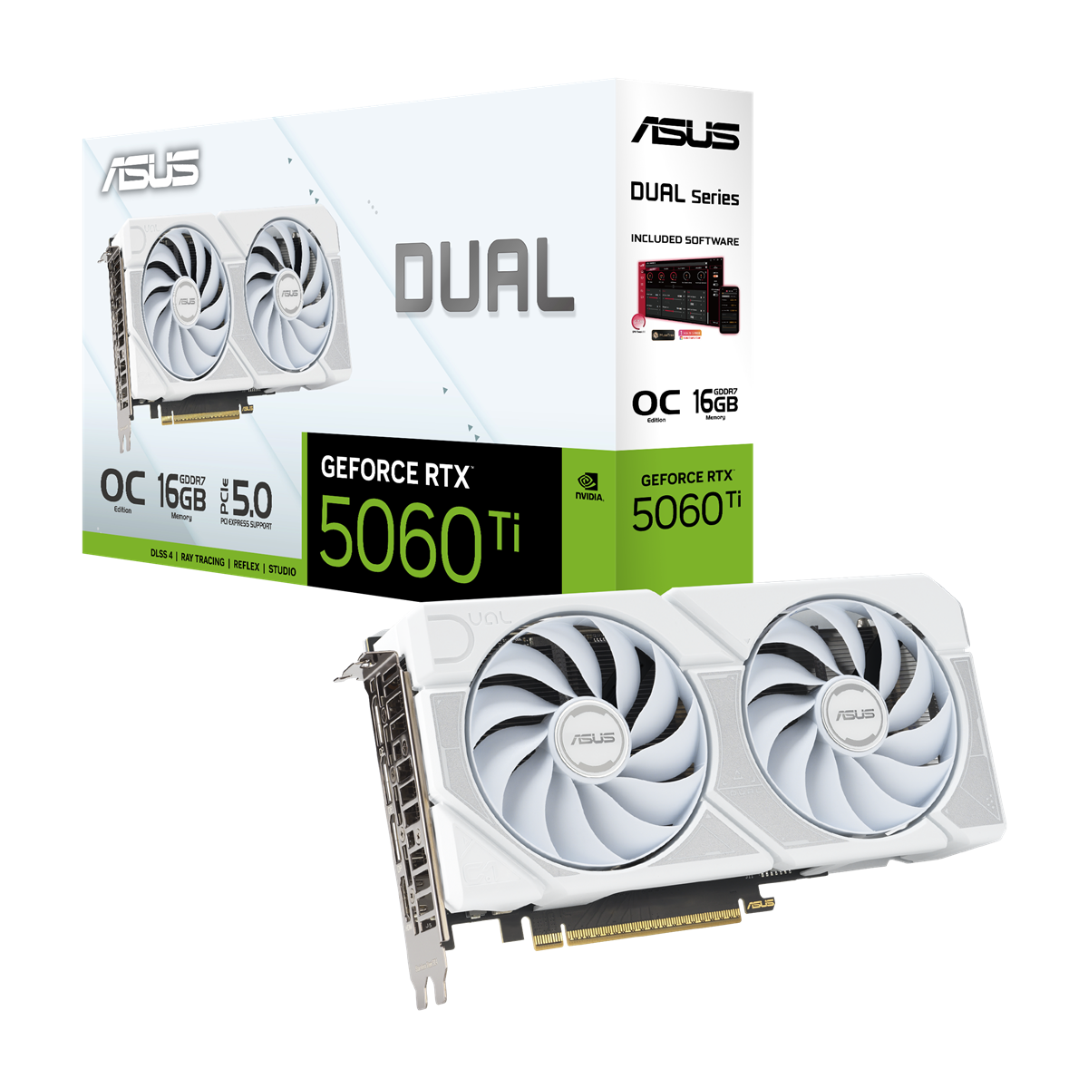 ASUS GeForce RTX 5060 TI 16GB DUAL OC WHITE Edition
