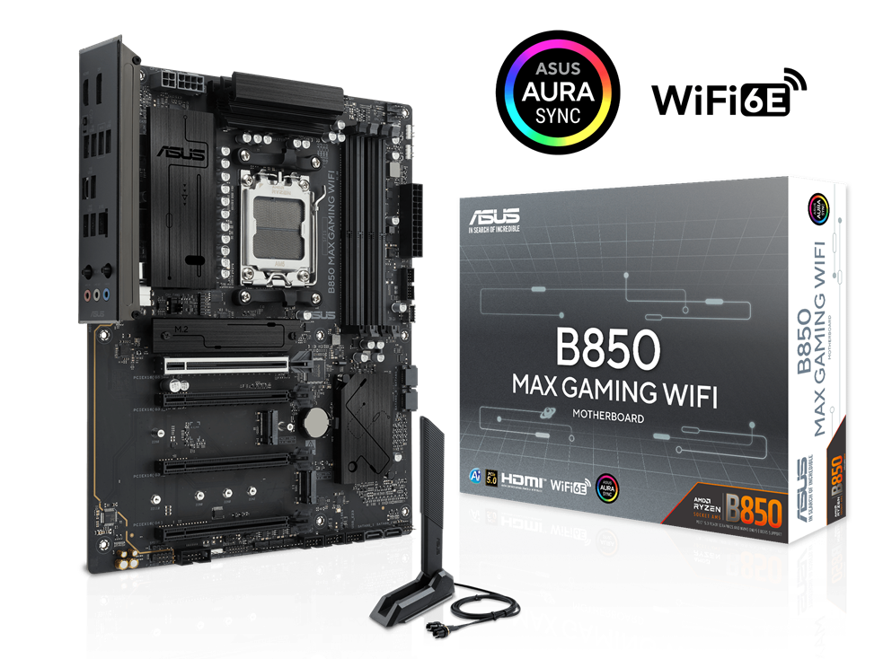 ASUS B850 MAX GAMING WIFI (ATX, B850, AM5, DDR5)